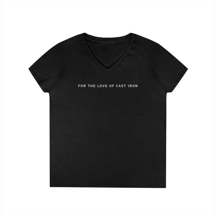 "For The Love Of Cast Iron" - Cookware Care V-Neck T-Shirt
